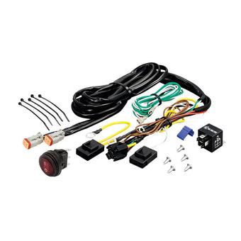 compare product KC HiLiTES Wiring Harness w/40 AMP Relay & LED Rocker Switch (Up to 2 - 130w Lights)