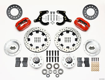 compare product Wilwood Forged Dynalite Front Kit 11.75in Drilled Red 55-57 Chevy