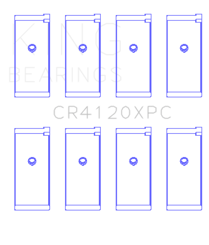 King Engine Bearings Mitsubishi 4G63/4G64 Coated Connecting Rod Bearing Set of 4 - Size +.026mm - My Store