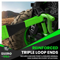 Rhino USA Recovery Tow Strap 3Inx20Ft (Black) - My Store