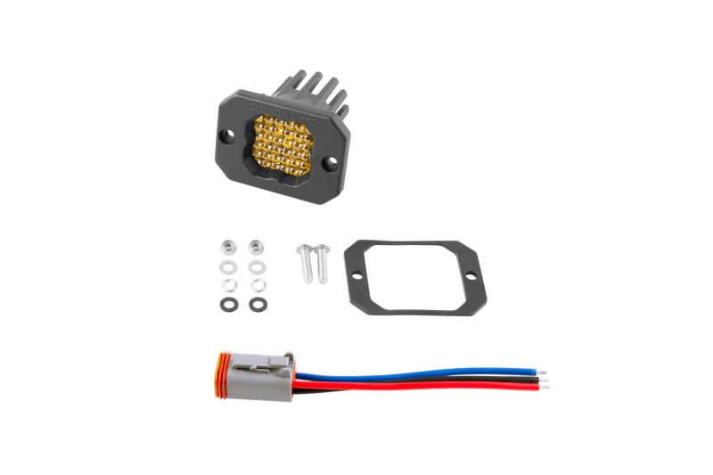 Diode Dynamics Stage Series C1 LED Pod Sport - Yellow Flood Flush ABL Each - My Store