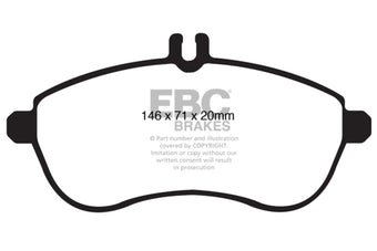 compare product EBC 12-14 Mercedes-Benz C250 (W204) 1.8 Turbo Ultimax2 Front Brake Pads