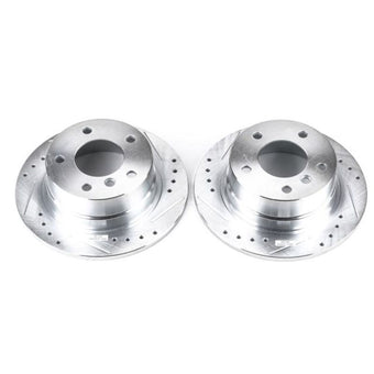 compare product Power Stop 95-99 BMW 318ti Rear Evolution Drilled & Slotted Rotors - Pair