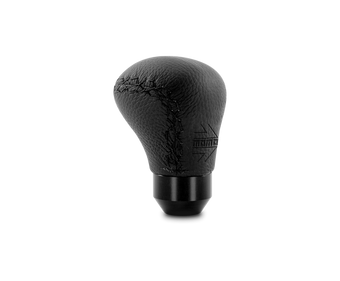 compare product Momo Anatomico Shift Knob - Black Leather, Black Stitching