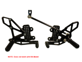 compare product Vortex Racing 07-23 Honda CBR600 RR Adjustable Rearsets- Black