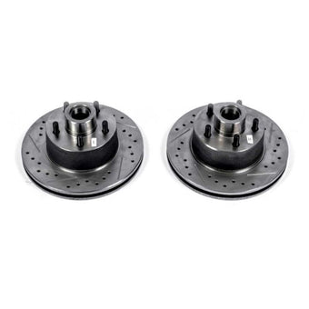 compare product Power Stop 75-76 Chrysler Cordoba Front Evolution Drilled & Slotted Rotors - Pair