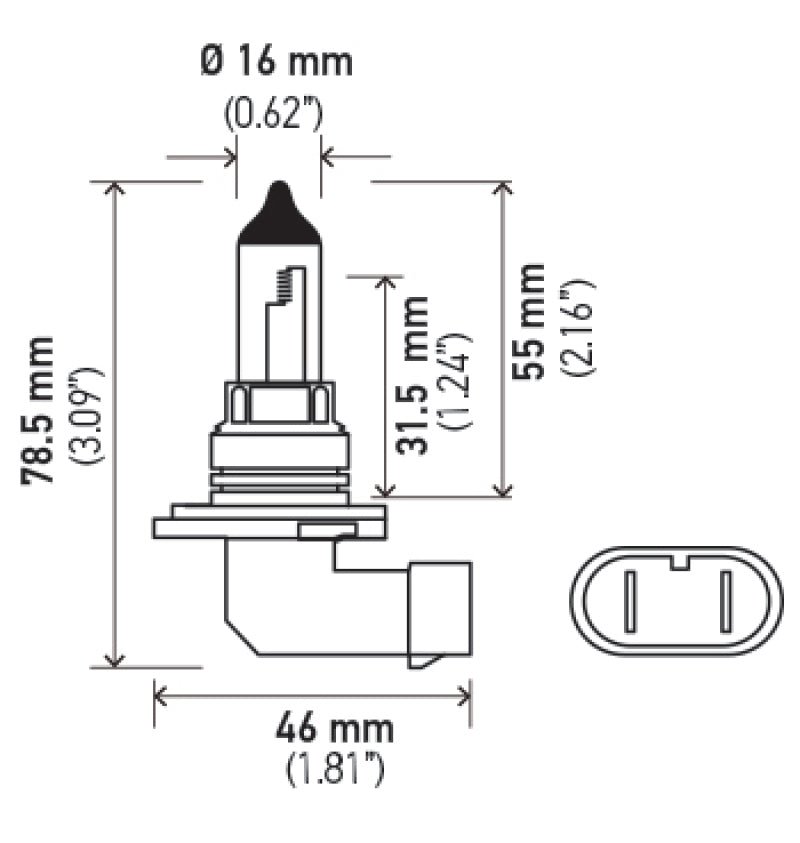 Hella 9006 12V 55W Halogen Bulb - My Store