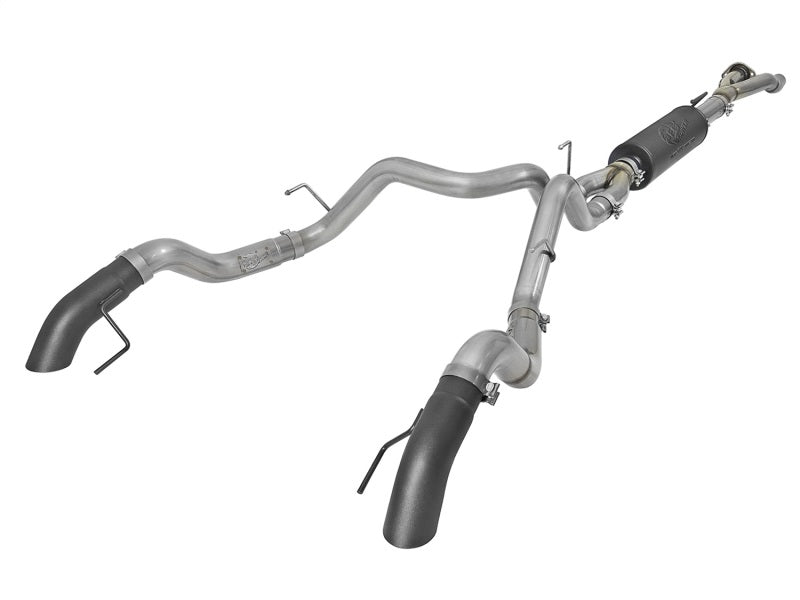 aFe MACH Force - Xp Cat - Back Exhaust w/Dual Hi - Tuck Tips Black 17 - 18 Ford F - 150 Raptor V6 - 3.5L (tt) - My Store