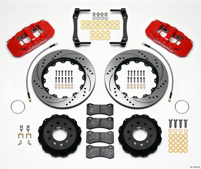 Wilwood AERO4 Rear Kit 14.25in Drilled Red 2014 - Up Corvette C7 w/Lines - My Store