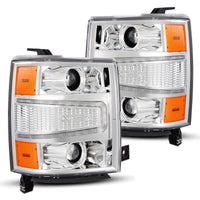AlphaRex 04 - 15 Chevy 1500HD LUXX LED Proj Headlights Chrome w/Seq Activation Light / Seq Signal - My Store