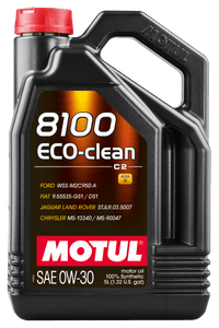 Motul 5L Synthetic Engine Oil 8100 0W30 4x5L ECO - CLEAN ACEA C2 API SM ST.JLR 03.5007 - My Store