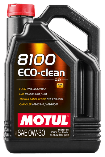 compare product Motul 5L Synthetic Engine Oil 8100 0W30 4x5L ECO-CLEAN  ACEA C2 API SM ST.JLR 03.5007