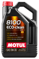 Motul 5L Synthetic Engine Oil 8100 0W30 4x5L ECO - CLEAN ACEA C2 API SM ST.JLR 03.5007 - My Store