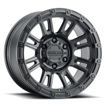 compare product Raceline 956B Compass 17x8.5in / 5x127 BP / 0mm Offset / 78.1mm Bore - Satin Black Wheel