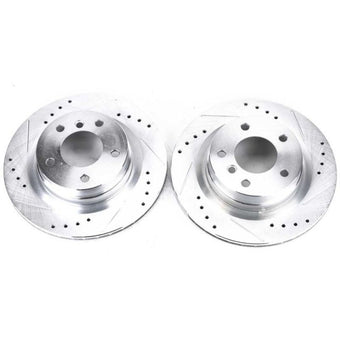 compare product Power Stop 2006 BMW 325i Rear Evolution Drilled & Slotted Rotors - Pair