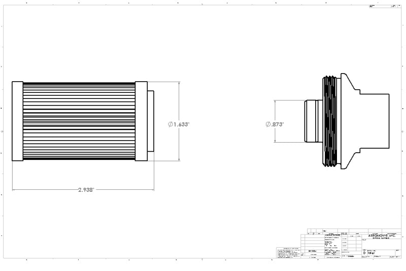 Aeromotive In - Line Filter - AN - 08 size Male - 10 Micron Microglass Element - Bright - Dip Black - My Store