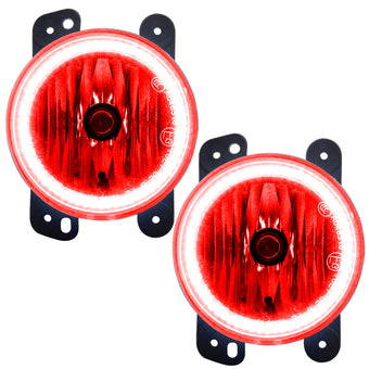 compare product Oracle Lighting 10-15 Jeep Wrangler JK Pre-Assembled LED Halo Fog Lights -Red