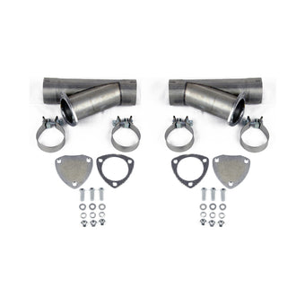 compare product Granatelli 3.0in Aluminized Mild Steel Manual Dual Exhaust Cutout w/Slip Fit & Band Clamps