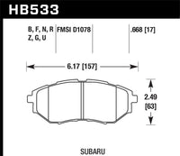 Hawk Subaru Tribeca / Legacy DTC - 70 Race Front Brake Pads - My Store