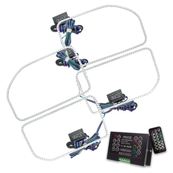compare product Oracle Ford F250/350 11-16 Halo Kit (Square Ring Design) - ColorSHIFT w/ 2.0 Controller