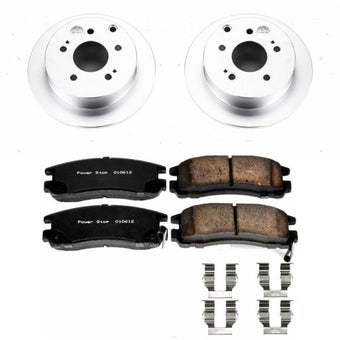 compare product Power Stop 06-12 Mitsubishi Eclipse Rear Z17 Evolution Geomet Coated Brake Kit