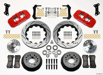 compare product Wilwood AERO6 Front Hub Kit 14.00 Drilled Red 67-69 Camaro 64-72 Nova Chevelle