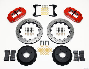 compare product Wilwood Narrow Superlite 4R Rear Kit 12.88in Drilled Red 65-82 Corvette C2/C3
