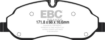 compare product EBC 15+ Ford Transit 2.2 TD Ultimax2 Front Brake Pads
