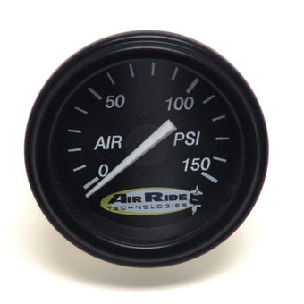 compare product Ridetech Air Pressure Gauge Single Needle Black Face 150psi w/ Fittings