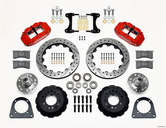 compare product Wilwood Narrow Superlite 6R Front Hub Kit 12.88in Drill Red TCI-IFS 71-78 (Pinto Based)