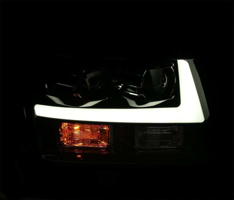 AlphaRex 07 - 14 Chevrolet Tahoe/Suburban LUXX Series LED Projector headlights Chrome w/DRL/Sequential - My Store