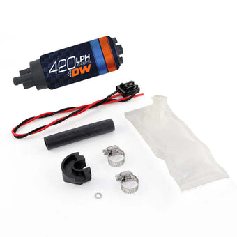 compare product DeatschWerks DW420 Series 420lph In-Tank Fuel Pump w/ Install Kit For 94-02 Nissan S14/S15