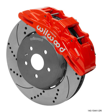 compare product Wilwood SX6R Front Brake Kit 15in SRP Drilled/Slotted Rotor - Red
