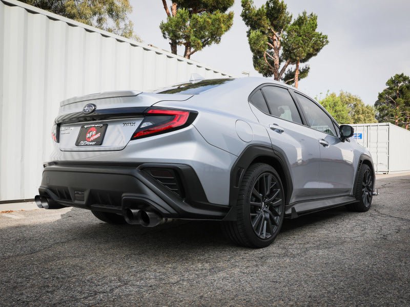 aFe POWER Takeda 3in to 2 - 1/2in 304 SS Cat - Back Exhaust w/ Black Tips 22 - 23 Subaru WRX H4 - 2.4L (t) - My Store