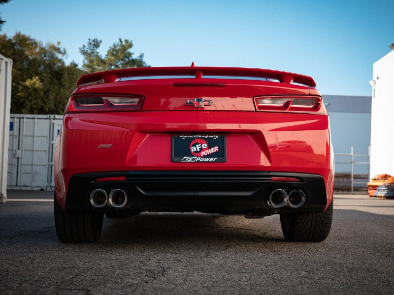 aFe POWER MACH Force - Xp 3in Axle - Back Exhaust 16 - 20 Chevy Camaro SS V8 6.2L w/o Mufflers - Polished - My Store