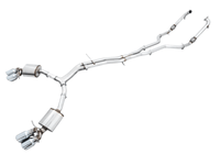 AWE Tuning Audi B9 S5 Sportback Touring Edition Exhaust - Non - Resonated (Silver 102mm Tips) - My Store