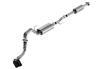 compare product Borla F-150 2021 2.7L/3.5L 4dr CC SB EC STB Lar/KingR/Plnm/LTD 3/2.25 DSE CB Touring BLK CHR Tips