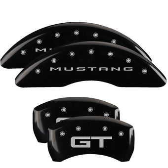 compare product MGP 4 Caliper Covers Engraved Front 2015/Mustang Engraved Rear 2015/GT Black finish silver ch
