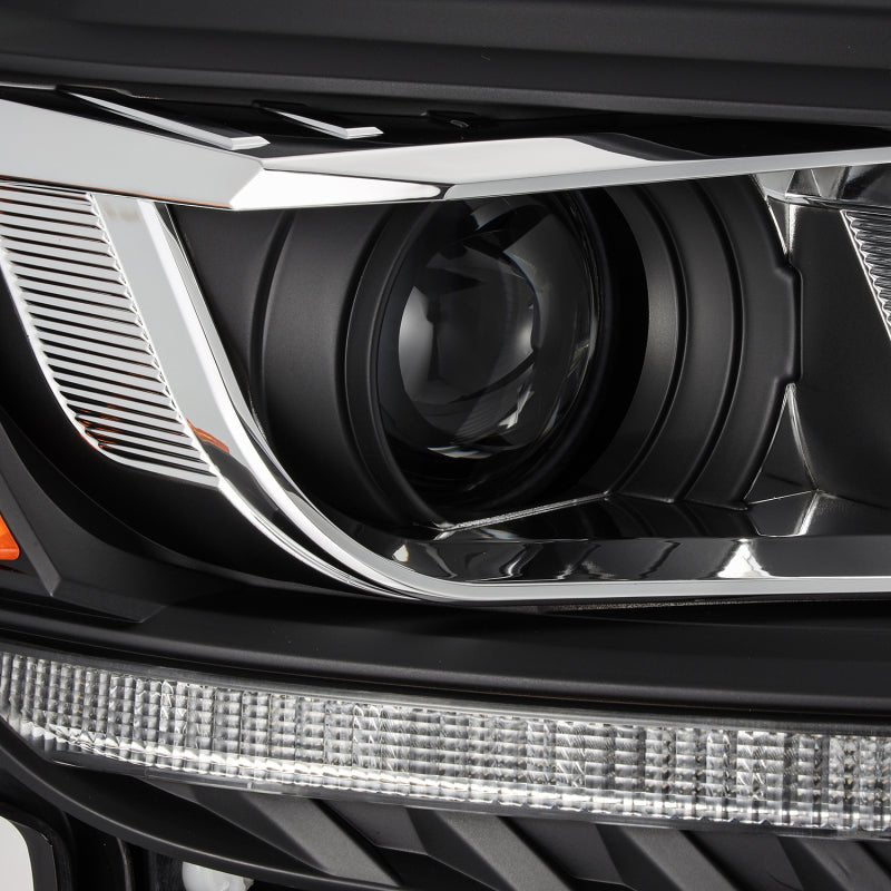 AlphaRex 19 - 21 Ford Ranger LUXX LED Proj Headlights Plank Style Black w/Seq Signal/DRL - My Store
