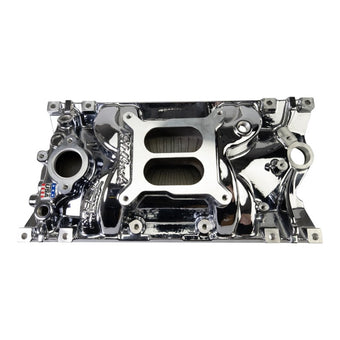 compare product Edelbrock Chevy Vortec SB Performance EPS Manifold - Chrome Plasma Finish