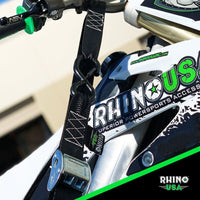 Rhino USA Cambuckle Motorcycle Tiedown Straps 2 - Pack (Black) 1.5In X 8Ft - My Store