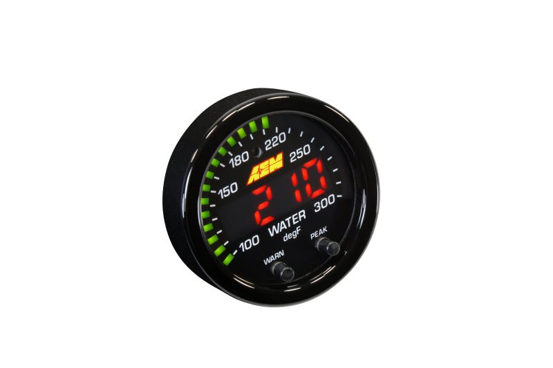 AEM X - Series Temperature 100 - 300F Gauge Kit (ONLY Black Bezel and Water Temp. Faceplate) - My Store