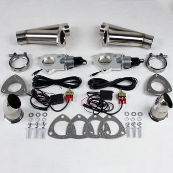 compare product Granatelli 4.0in Stainless Steel Electronic Dual Exhaust Cutout