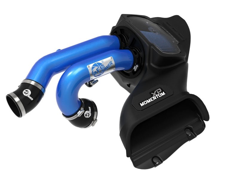 aFe 21 - 22 Ford F - 150 Raptor V6 - 3.5L(tt) Momentum XP Cold Air Intake System - Blue w/ Pro 5R Filter - My Store