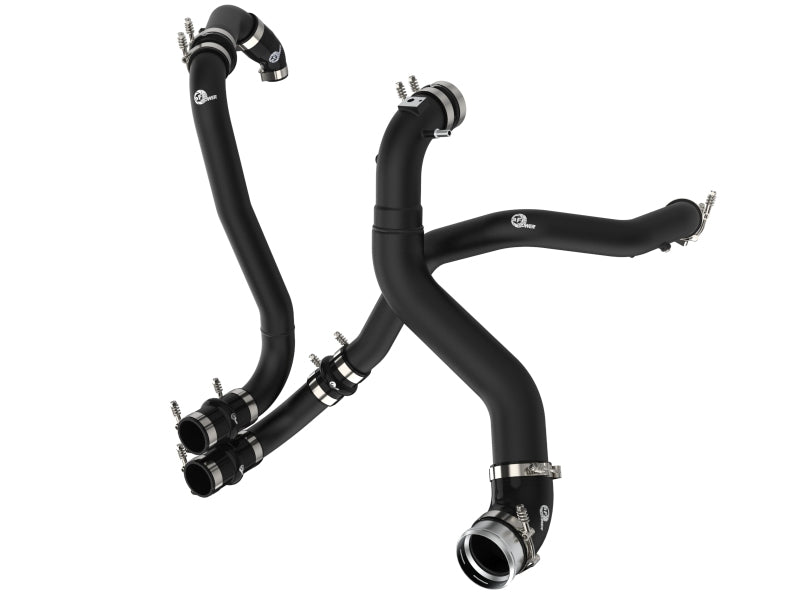 aFe BladeRunner 21 - 22 Ford F - 150 Ecoboost V6 - 3.5L(tt) Aluminum Hot and Cold Charge Pipe Kit Black - My Store