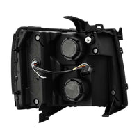 AlphaRex 07 - 13 Chevy 1500 LUXX LED Proj Headlights Plank Style Jet Blk w/ Activ Light/Seq Signal/DRL - My Store