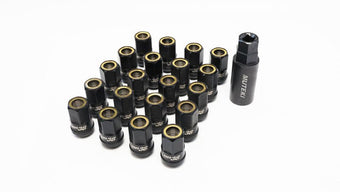 compare product Wheel Mate Muteki HR38 Open End Lug Nuts 12x1.25 Titanium Chrome / Yellow Ring