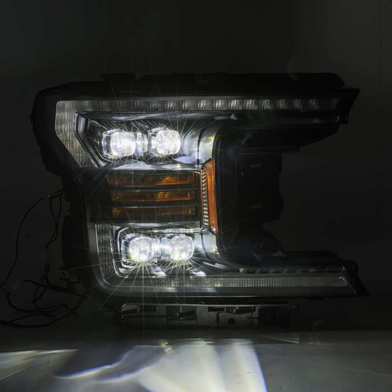 AlphaRex 18 - 19 Ford F - 150 NOVA LED Proj Headlights Plank Style Matte Black w/Activ Light/Seq Signal - My Store