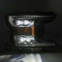 AlphaRex 18 - 19 Ford F - 150 NOVA LED Proj Headlights Plank Style Matte Black w/Activ Light/Seq Signal - My Store