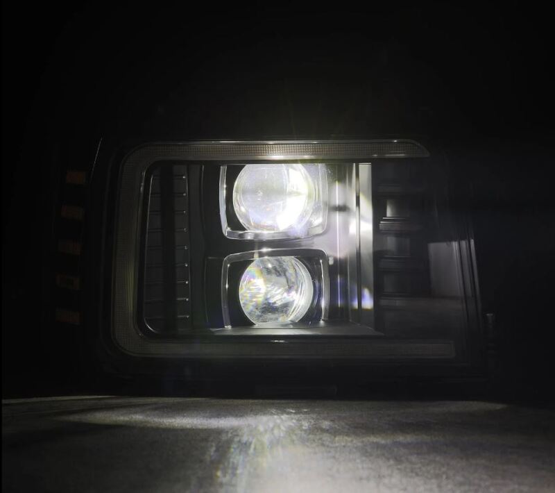 AlphaRex 92 - 96 Ford F - Series/Bronco LUXX - Series Proj Headlights Blk w/Actv Light SeqSig & SBDRL - My Store